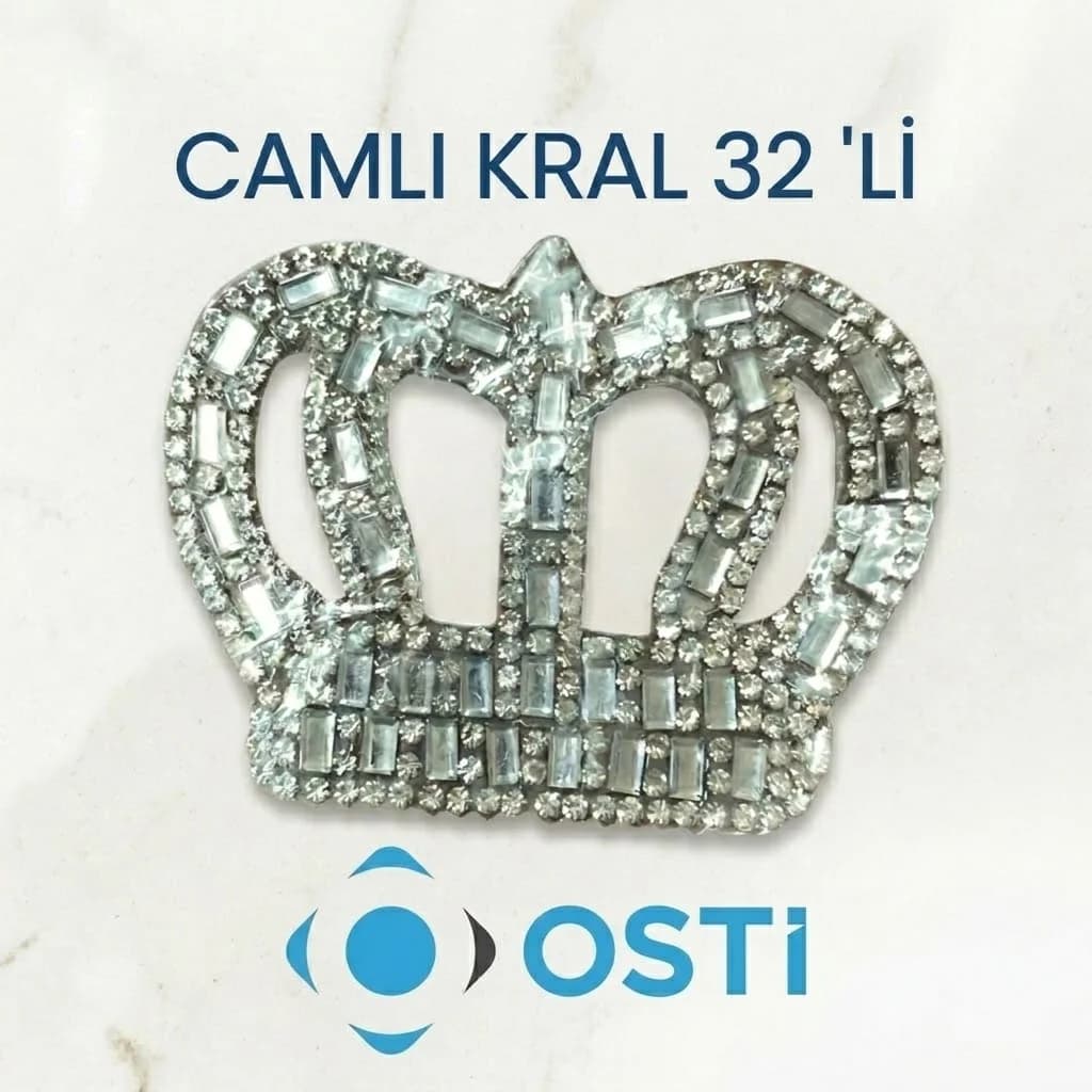 CAMLI KRAL TACI MİNİ 4X6 CM 32'Lİ
