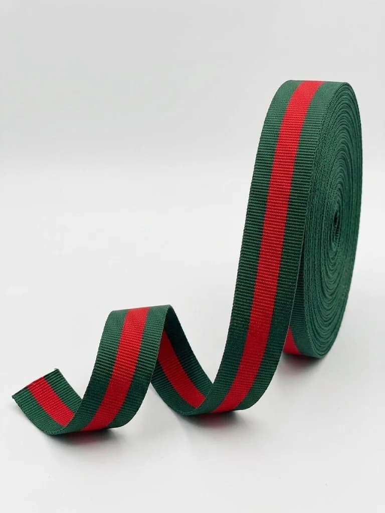 KIRMIZI YEŞİL DOKUMA ŞERİT 2 CM 100 METRE