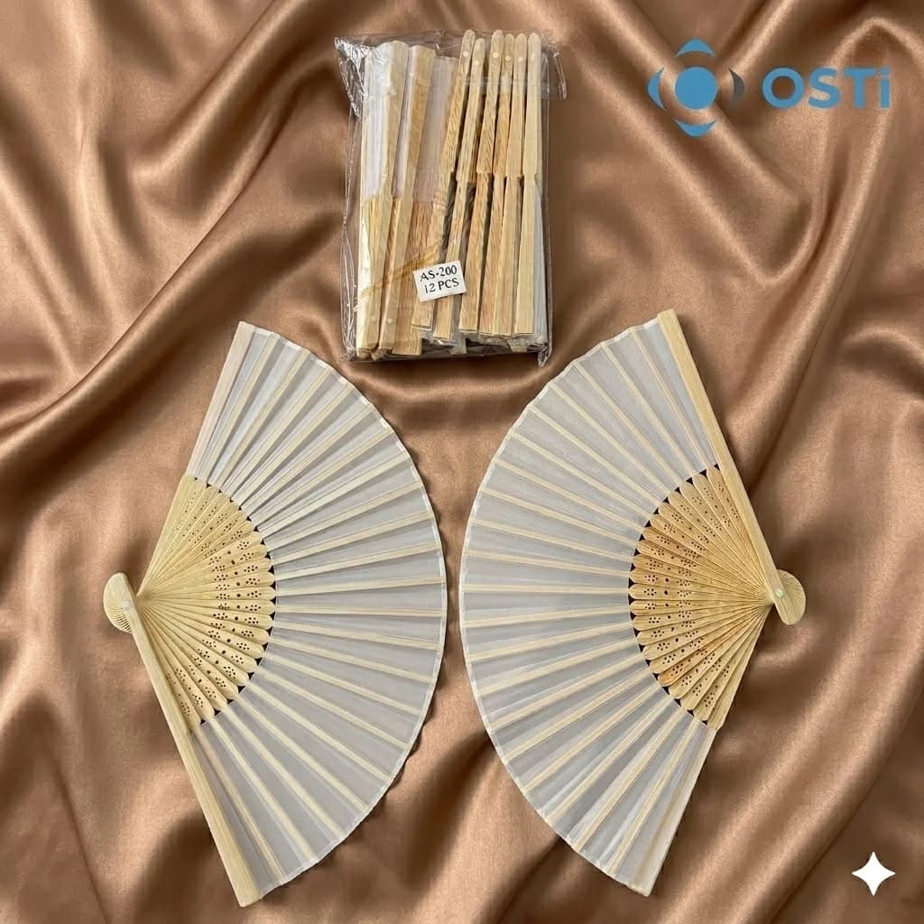 AS200 DÜZ KUMAŞ KAPLI YELPAZE (12'Lİ)