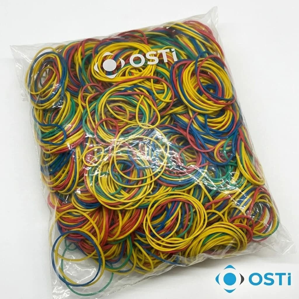 PAKET LASTİĞİ 5CM KARIŞIK RENKLİ POŞETLİ KİLOLUK
