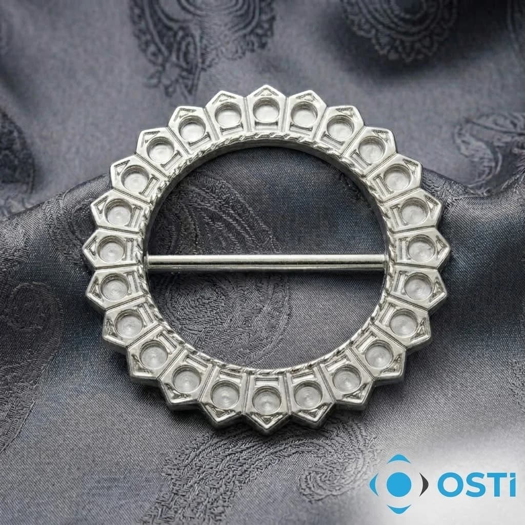 PIRLANTA EFEKTLİ YUVARLAK TOKA 3,5CM 100'LÜ